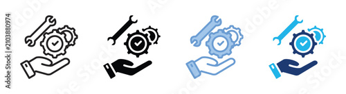 Tableau sur toile Support functions icon set multiple style collection