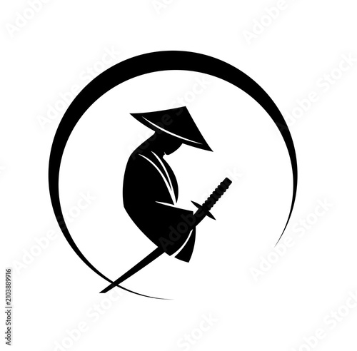An Zen Samurai Silhouette Illustration
