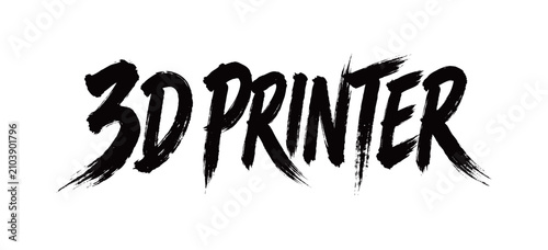 Konstfotografi 3D PRINTER Handwriting