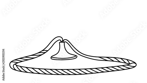 Simple bell illustration on white background.