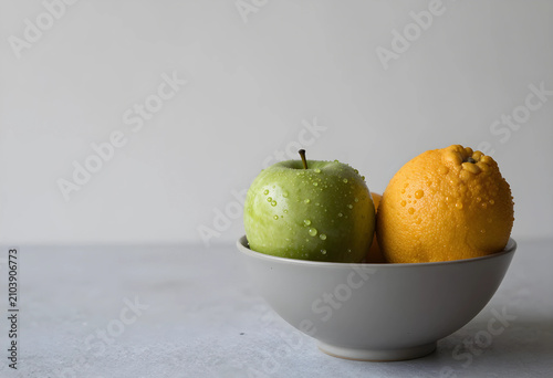 Fresh green apple and sumo ...