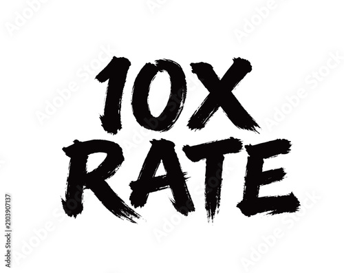 Canvastavla 10X RATE Handwriting