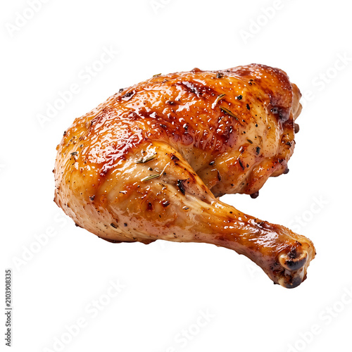 Grilled Chicken Leg Quarter Closeup