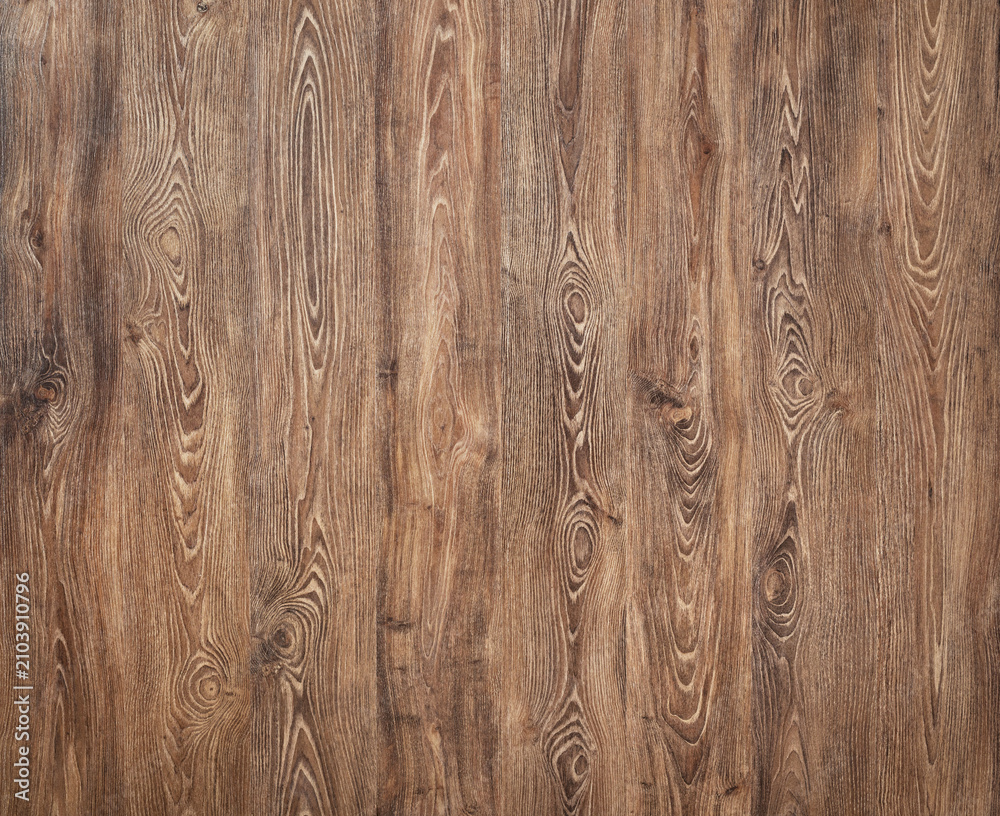 Fototapeta premium Rustic brown wood texture with visible grain pattern background material structure backdrop interior woodgrain