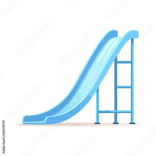 Fotografie Minimalist 2D vector icon representation of a Slide, displayed on a pure white b