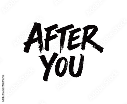 Photos AFTER YOU Handwriting