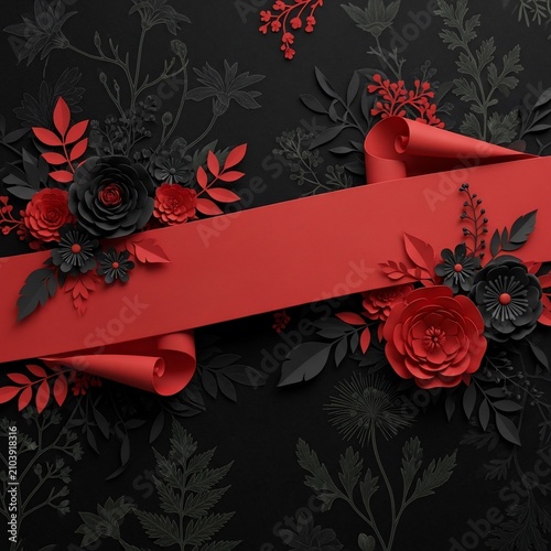 Crimson Petals unfurl on Midnight Bloom
