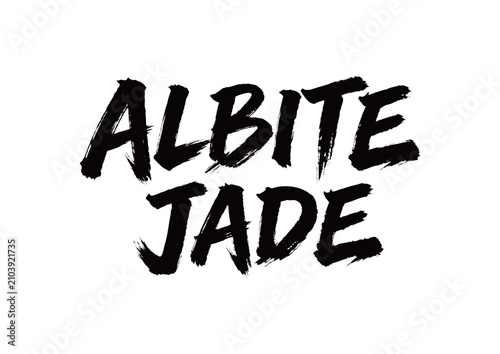 Tableau sur toile ALBITE JADE Handwriting