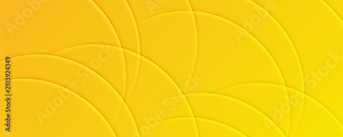 Foto Minimalist yellow background with soft semi-circle shape, elegant modern design element for digital templates, posters, and professional web banners