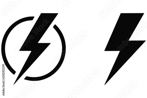 Foto Lightning bolt icons