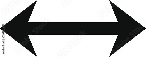 Cuadro en lienzo Dual arrow vector graphic opposing directions symbol for design data visualizati