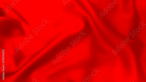 Foto A close up of red silk fabric with soft folds