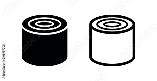 Fotografía Sushi maki roll icon for Japanese cuisine design