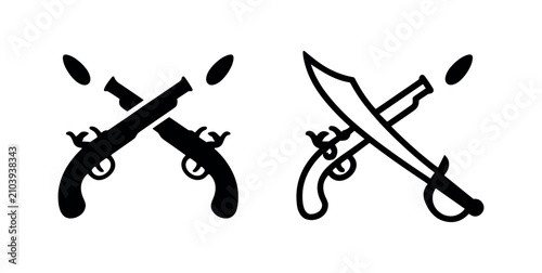 Foto Pirate weapon icons