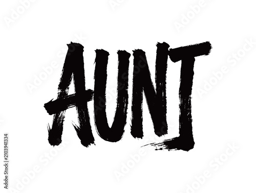 Canvastavla AUNT Handwriting
