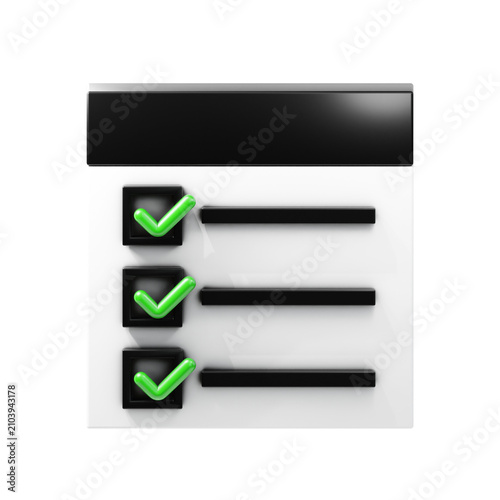 3d icon to do list
