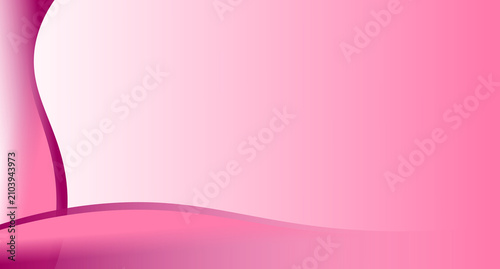 Quadro su tela Abstract pink wave background with soft gradient curves