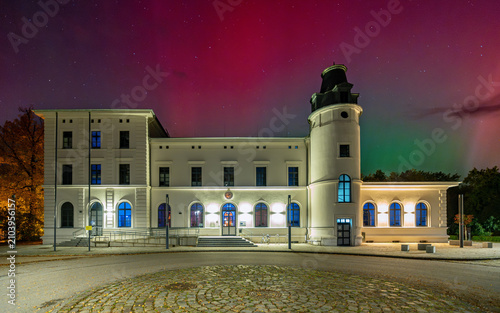 Polarlichter über dem Ostbahnhof Dannenberg