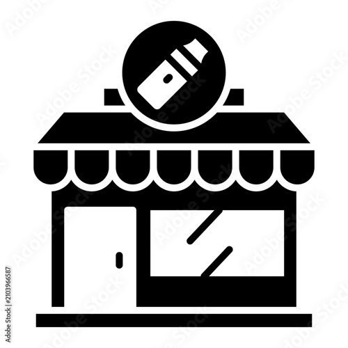Vape Shop Building Icon
