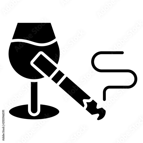 Alcohol And Cigarette Icon