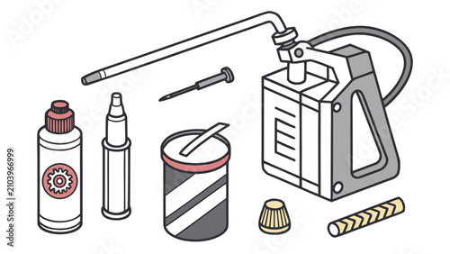 Professional workshop hand tools and lubrication equipment set with workshop