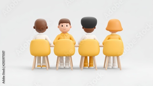 Diverse Professional Team Sitting at Meeting Table