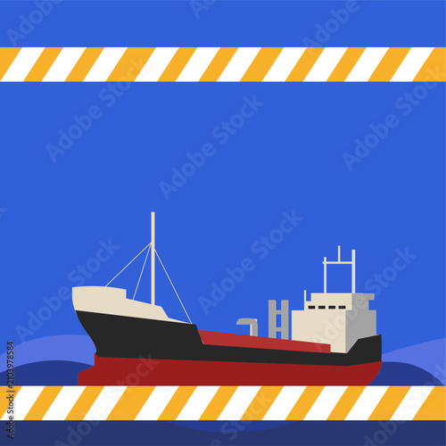 Konstfotografi Tanker blockade sign vector illustration