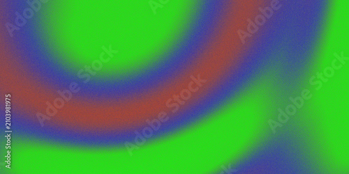 An abstract digital art background featuring soft blurry waves and flowing gradients of vibrant green, deep blue, and warm red colours with a subtle grain texture, suitable for modern design projects
