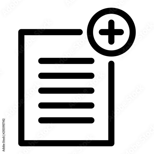 New Document icon. Vector line icon