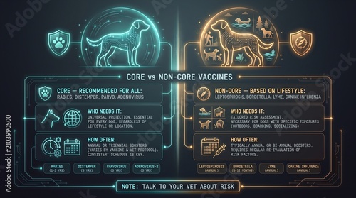 Core and non-core vaccines for dogs explained