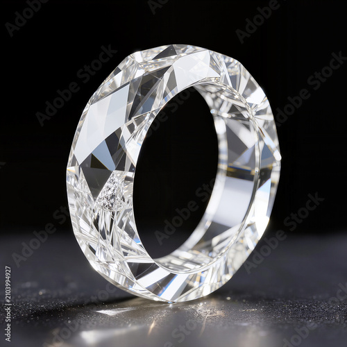 Luxury Optical Crystal Circle Premium Abstract Design Element