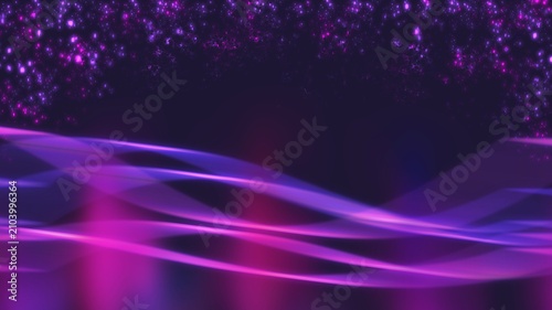 Abstract Purple and Pink Waves with Glitter