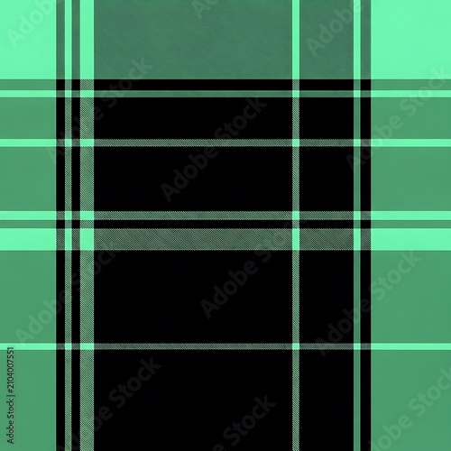 Green and Black Tartan Pattern Texture