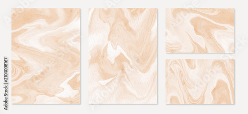 Фотография abstract watercolor liquid texture template set for multipurpose card