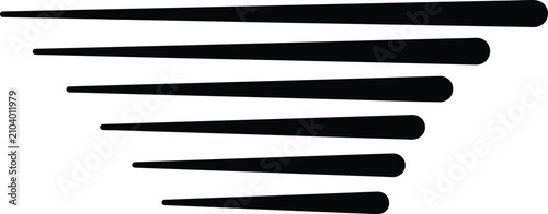 фотографія Progressive scale illustration black shapes diminishing in size representing gro