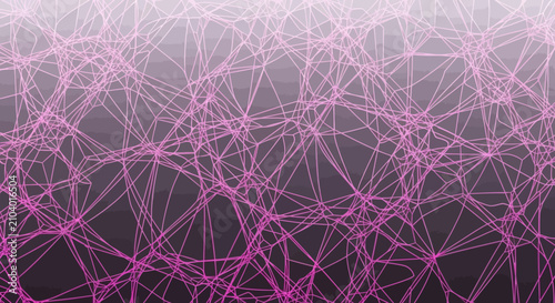 A digital abstract background with glowing pink geometric lines