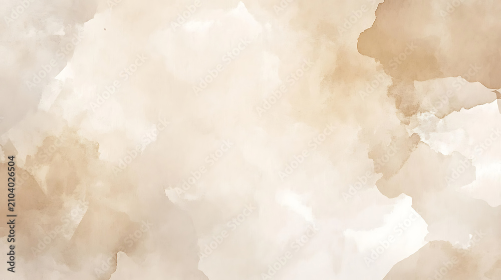 Obraz premium Soft Watercolor Background With Natural Earth Tones And Gentle Texture.