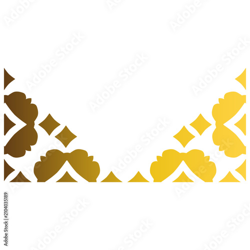 Decorative Gold Floral Bottom Ornament