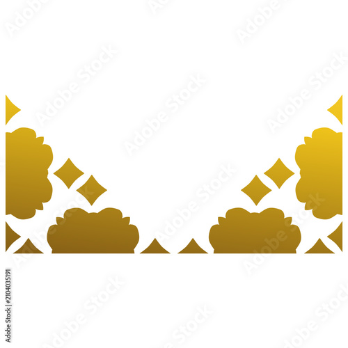 Decorative Gold Floral Bottom Ornament