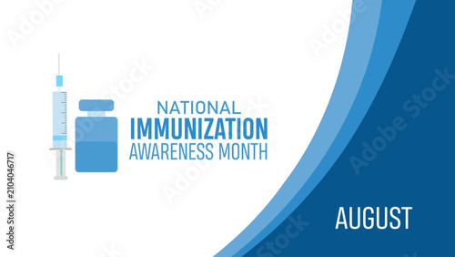 national immunization awareness month in august Banner poster post design