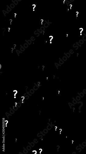 Falling Animation of Question marks moving. Full HD. 4K