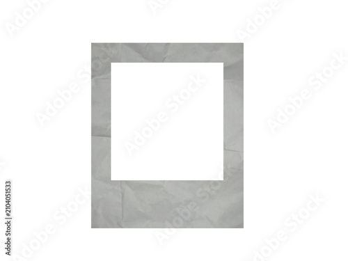 Photography Vintage Kraft Paper Polaroid Photo Frame Mockup Isolated on White Background