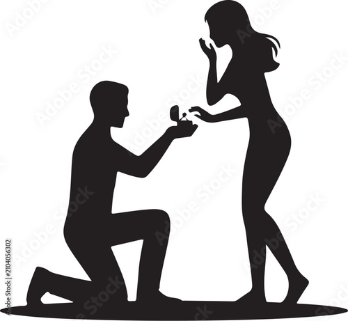 
Romantic Couple Silhouette