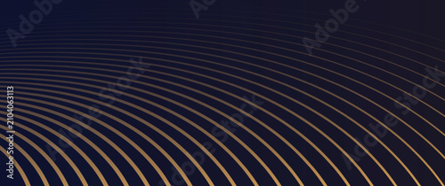 Minimalist circular pattern of wavy lines, technological dynamic movement of linear stripes. Vector illustration