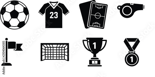 Set of soccer icons