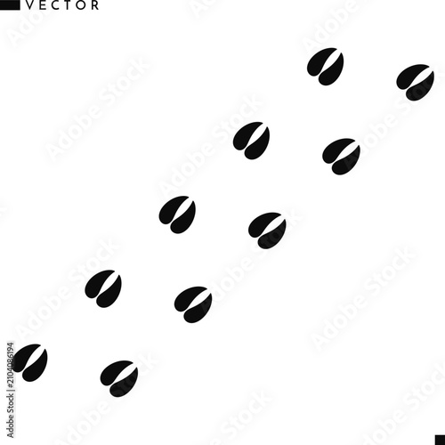 Bild auf Leinwand Cow footprints vector