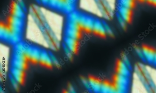 Canvastavla Abstract prism light leak background, blurry rainbow crystal refraction overlay