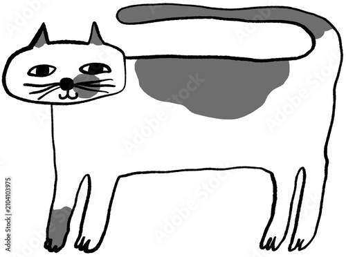 Cute cat character illustration