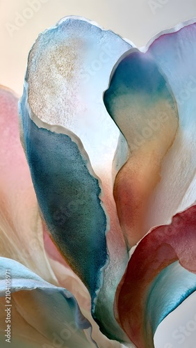 Colorful Abstract Flower Petals in Soft Light