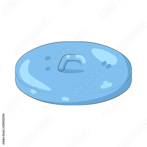 Illustration of Trash Can Lid